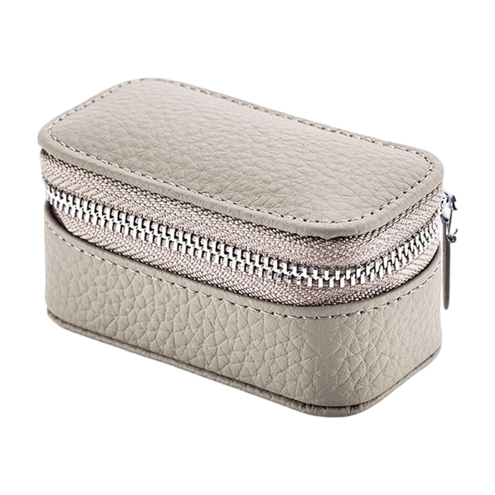 Kaeltsyn PU Leather Miniature Jewelry Storage Case Portable Design Travel Organiser for Earrings Rings and Necklaces Leather Travel Jewelry Box