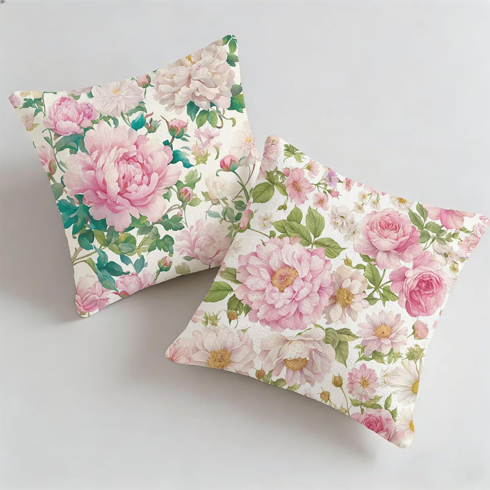 Housse coussin extérieur imperméable 40x40 rose flower pour embellir votre terrasse