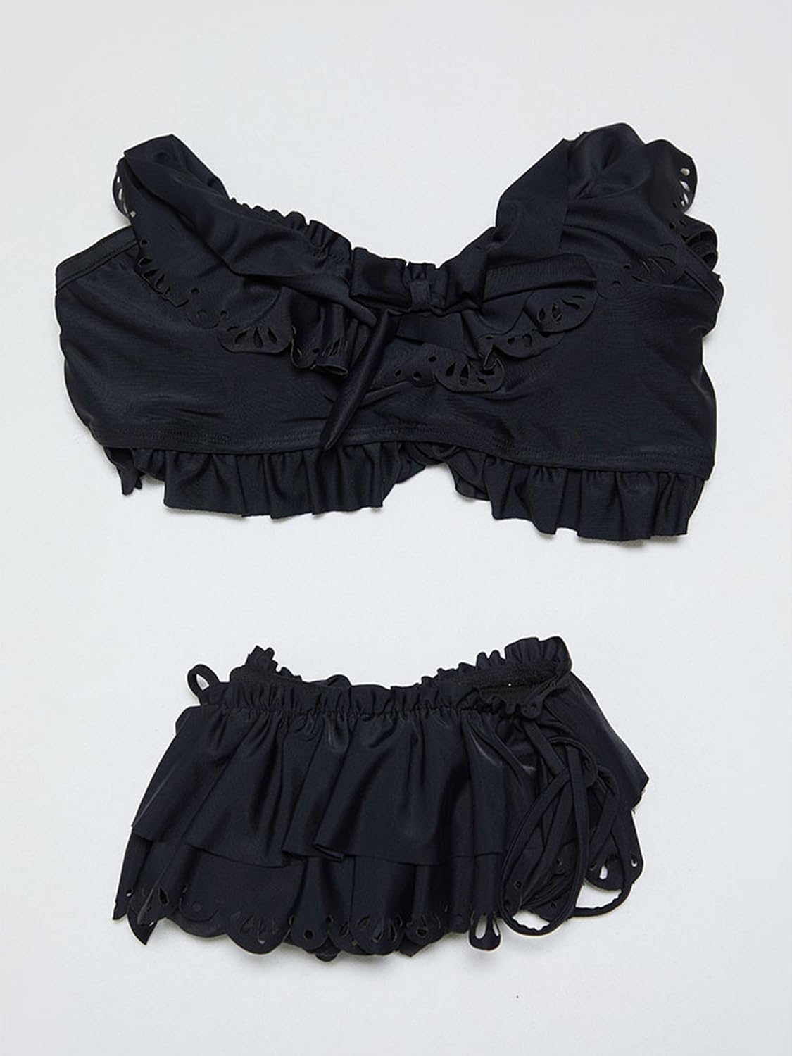 MEOWCOS Women's Bikini Set Gothic 2 Piece Swimsuit Retro Victorian-Style Bathing Suit