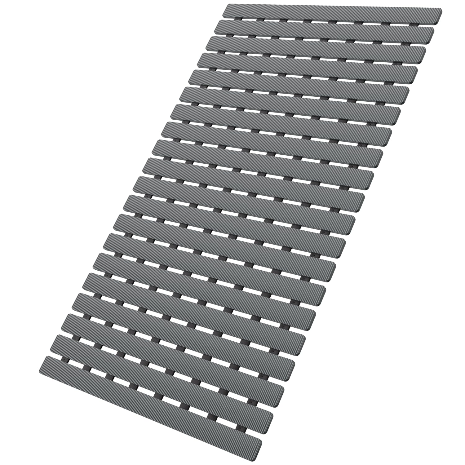 Photo 1 of MBOSS Bathtub Mat Non Slip, Shower Mat for Inside Shower, Suction Cups Design and Drain Holes, 27.5 X 15.7 Inch, Bathroom Essentials Safe, Easy to DIY Cut, Soft and Eco-Friendly Materials
