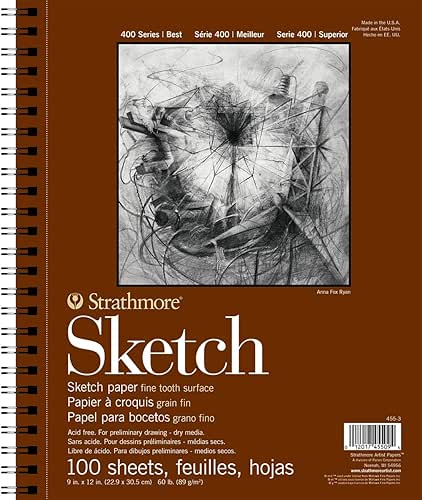 Strathmore 400 Series Sketch Pad, 9x12 inch, 100 Sheets -