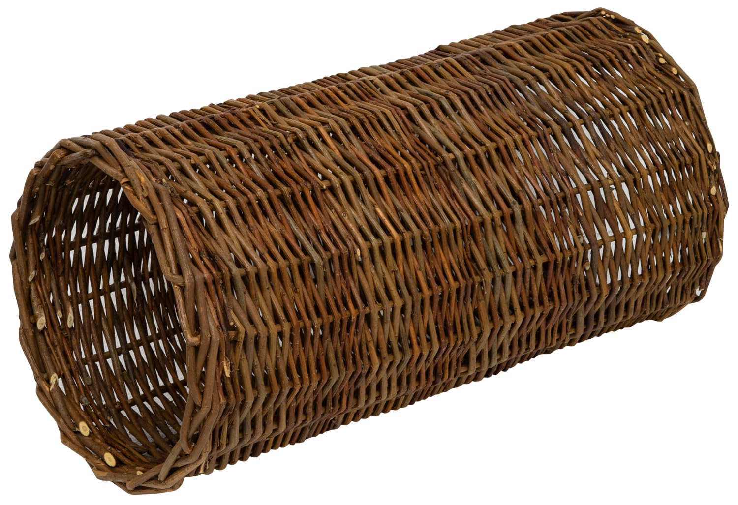 Woodside Bunny Rabbit/Guinea Pig Wicker Tunnel, Wooden Pet Shelter for Small Animals