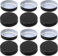 Vista 10 de Hemoton Tapas de repuesto para frascos, 12 tapas de conservas de boca ancha de 2.756 in de ancho, tapas reutilizables para frascos de masón, tapas