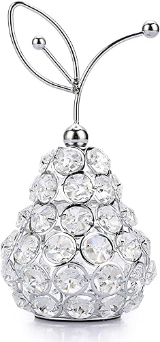 Miniatura 1 de JUXYES Adorno de peras de cristal brillante, hecho a mano, decorativo, pera, nórdica, figura de fruta artificial, estatua de mesa, centro de mesa,