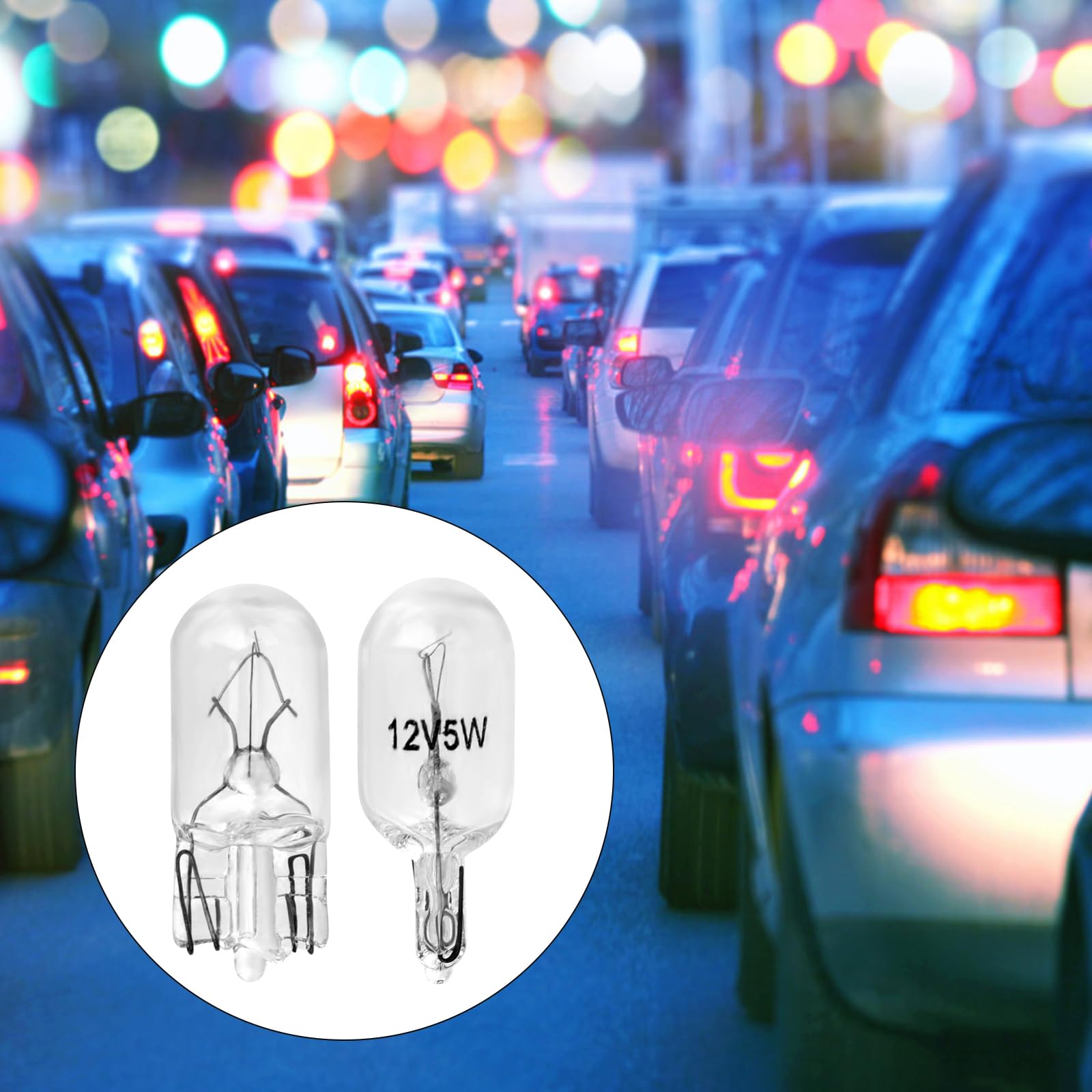 Lampadine 194 W5W T10 12V 5W Trasparenti per Auto Indicatori di Direzione