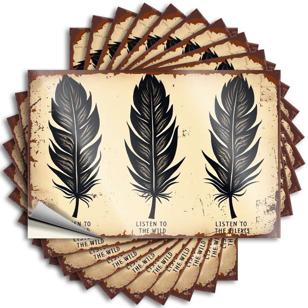 Farmhouse Outdoor Decor Bumper Bottle | Listen to The Wild Whispers. Mini Dart Sticker Pack(12X18CM)