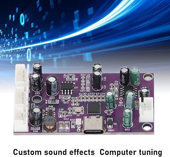 DSP Digital Reverb Module, DC12-18V Adjustable Sound Processor with Connection Cable, Sound Online Tuning Tool for Computer Tuning, for AP82x, DU56x, DU26x, and BPxx Series
