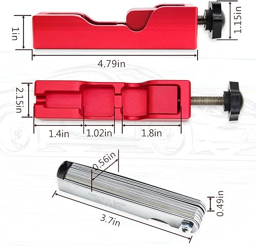 Miniatura 5 de Kingson Herramienta universal para bujías con medidor de calibrador compatible con la mayoría de bujías de 0.394 in, 0.472 in, 0.551 in y 0.630 in