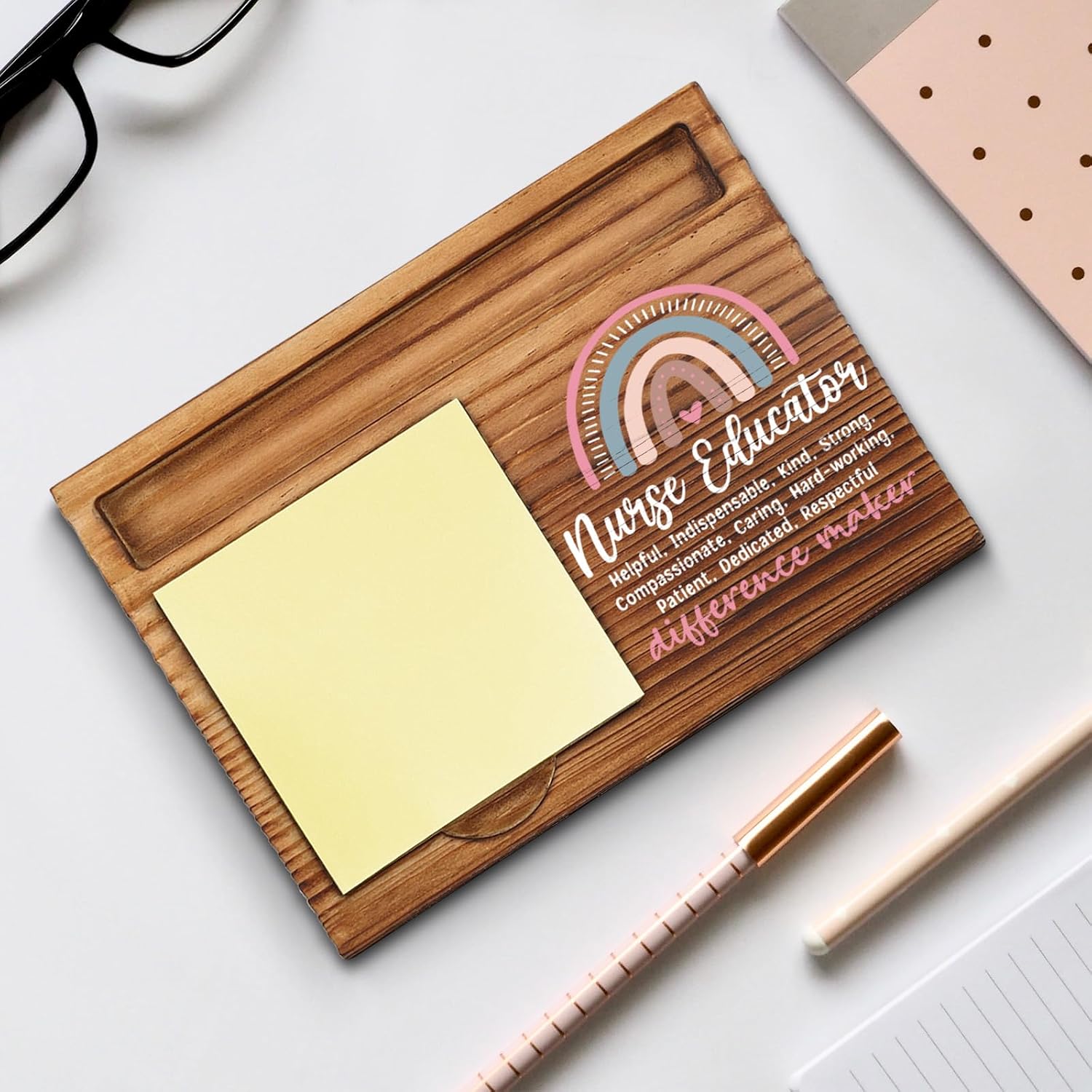 Nurse Educator Sticky Note Holder, Nurse Educator Office Decor, Nurse Educator Gifts, Nurse Educator Thank You Appreciation Gifts for Women Self-Stick Note Pad Holders WPP1 image 4