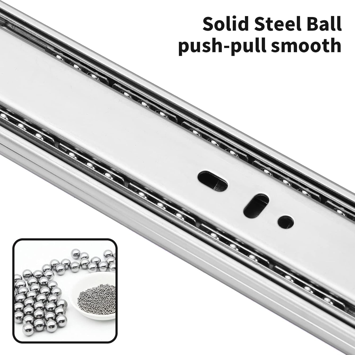 16 inch Soft Self Close Drawer Slides 6 Pairs (12pcs) Full Extension Ball Bearing 3 fold Full Stretch Side Mount Drawer Slides 100 LB Capacity Drawer Slide 16" Silver