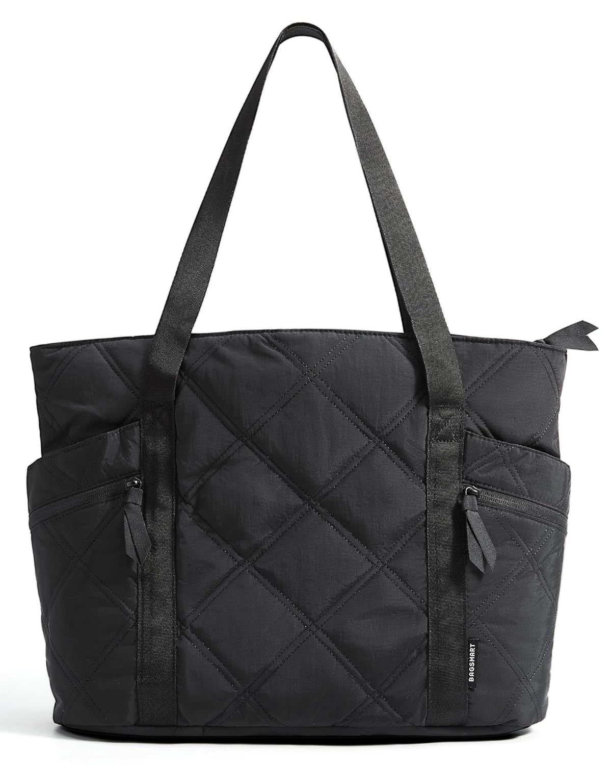 BAGSMART Tote Bag for Women 20L Puffer Work Tote with Zipper Quilted Nurse Bag for Travel College