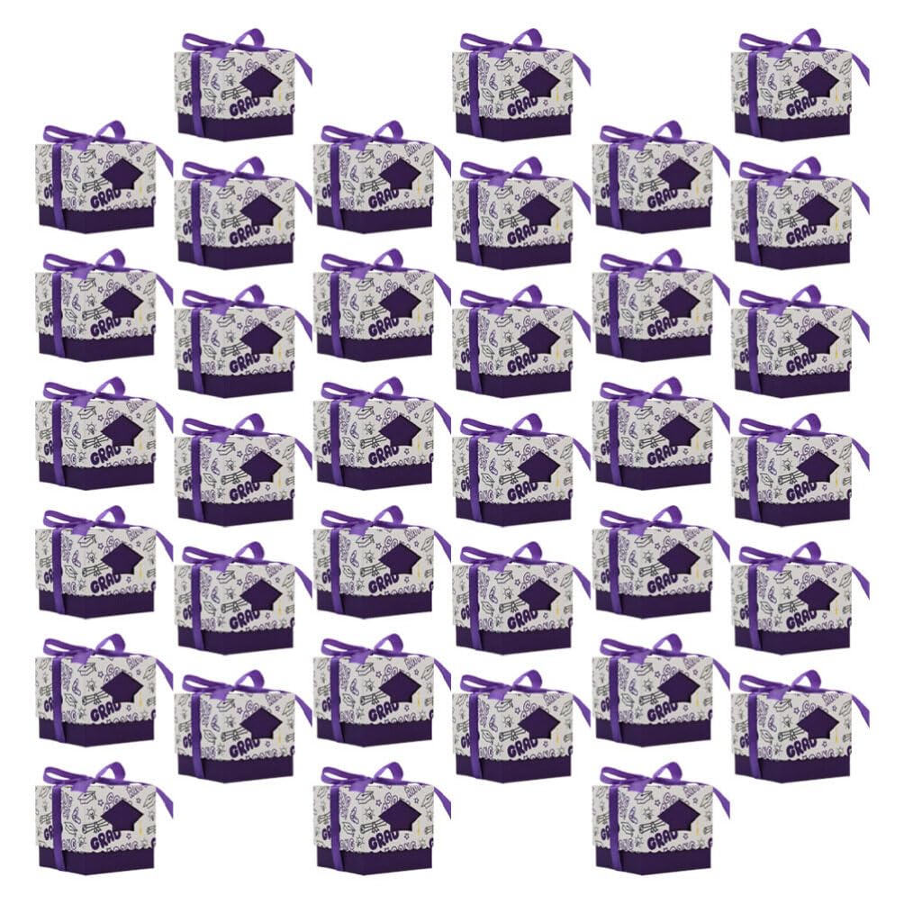 PRETYZOOM 50stücke Teiliges Abschluss Candy Boxen Kleine Süßigkeitenboxen Für Abschlussfeier Robuste Und Langlebige Geschenkverpackungen Für Festliche Anlässe Leicht Und Einfach Zu