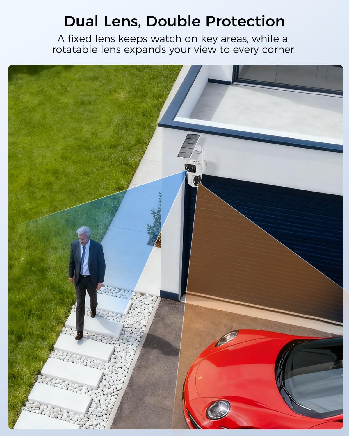 Solar Dual Lens Security Cameras Wireless Outdoor, Home Dual Lens Security Camera System, No Subscription, 2.4G & 5G WiFi 4MP Night Vision, 64G SD Local Recording Expandable to 10CH 5 71+QLsF6ziL. AC SL1500