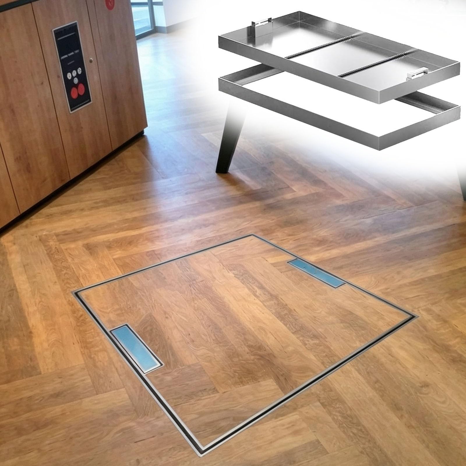 WDJBPSH Panneau Porte Accès Sol Encastré pour Diverses Surfaces Routières