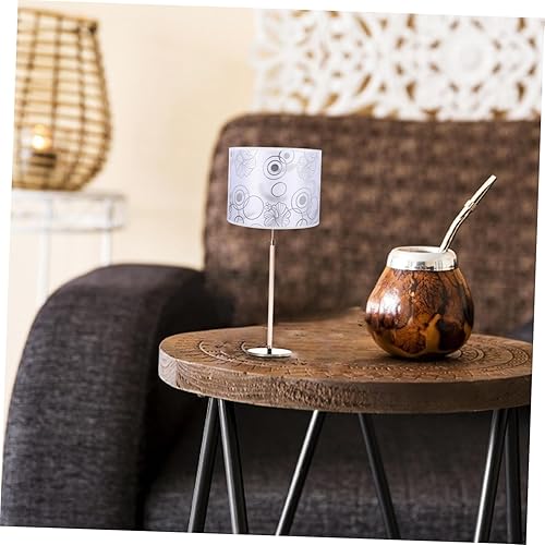 Miniatura 2 de Uonlytech Pantalla de lámpara redonda de metal para lámparas de pie, pantalla de lámpara E27, pantalla para lámpara de piso, pantalla de tambor de