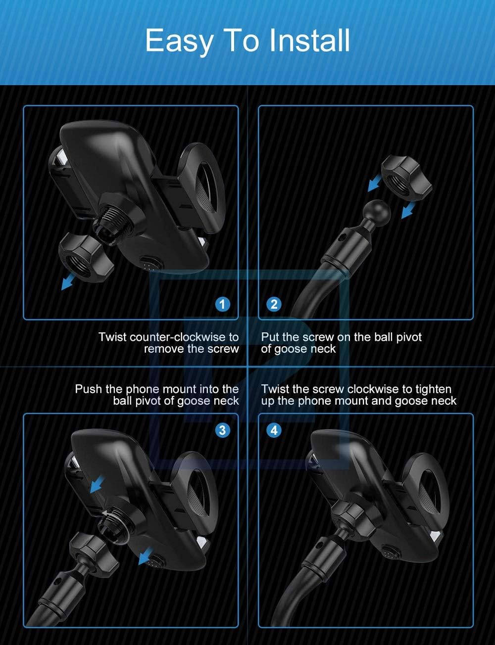 R2 Cup Holder Phone Mount - Compatible with All Models of iPhone, Samsung, Google, Motorola, Nokia, LG, Sony, Lenovo, Huawei & More!
