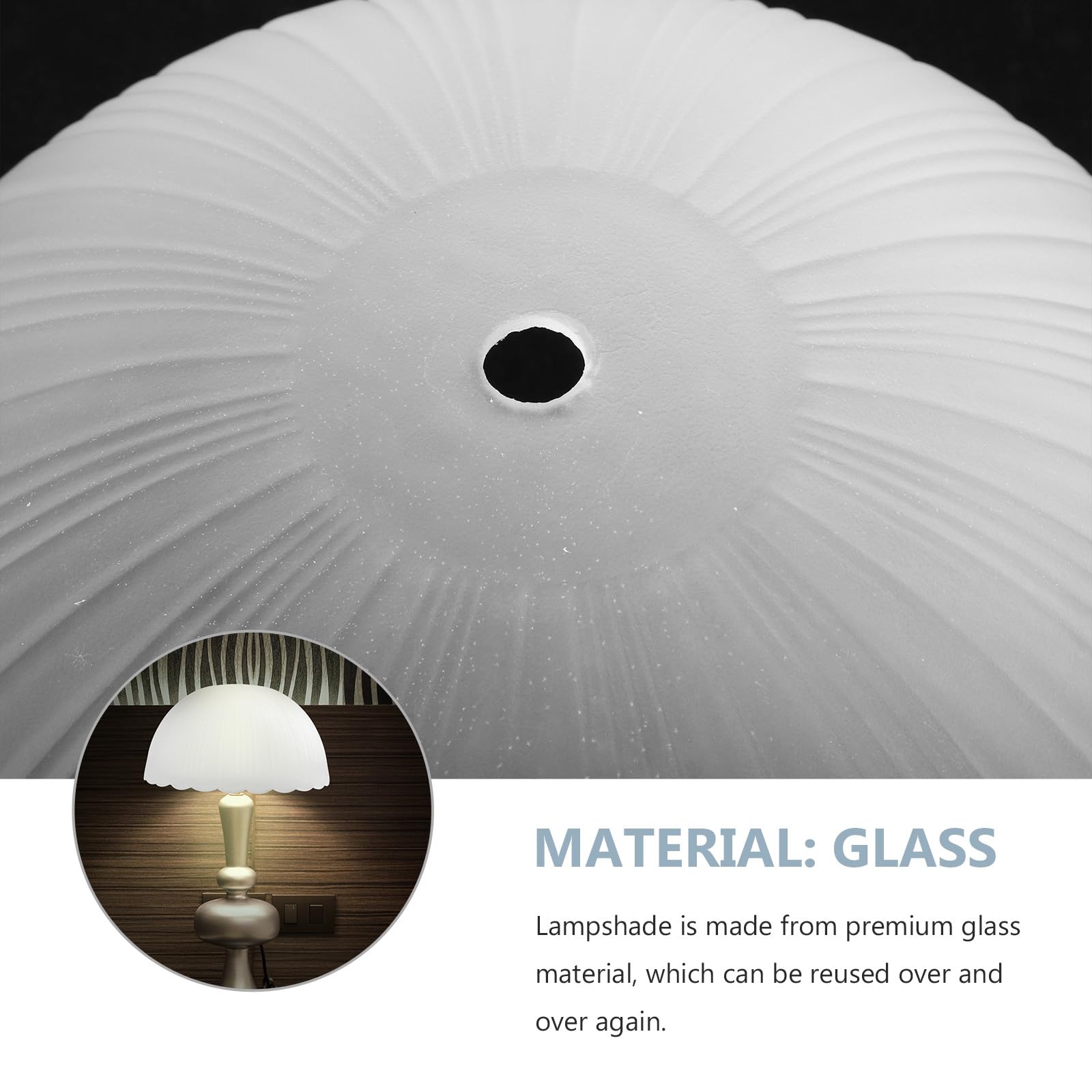 COHEALI Paralume in Vetro Bianco Opaco per Lampadario Soffitto, Copertura Lampada Rotonda Elegante e Riutilizzabile, Design Semplice e Confortevole per Casa