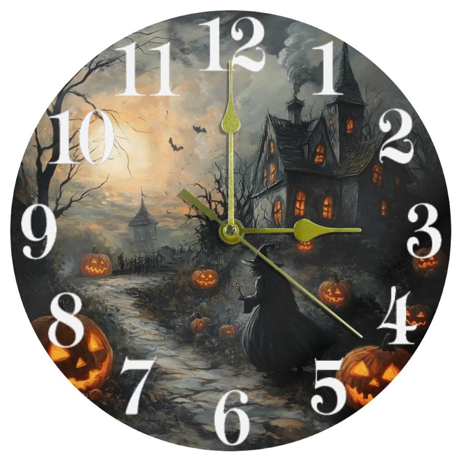 Horloge murale château de sorcière idée cadeau originale pour décorer une maison ou un bureau