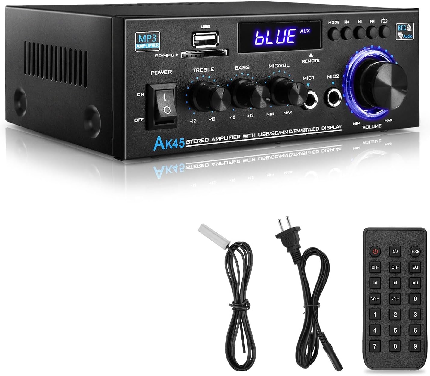 600W HiFi Verstärker Mit Bluetooth 5.0 & Radio – Leistungsstark Für Heimkino & Karaoke