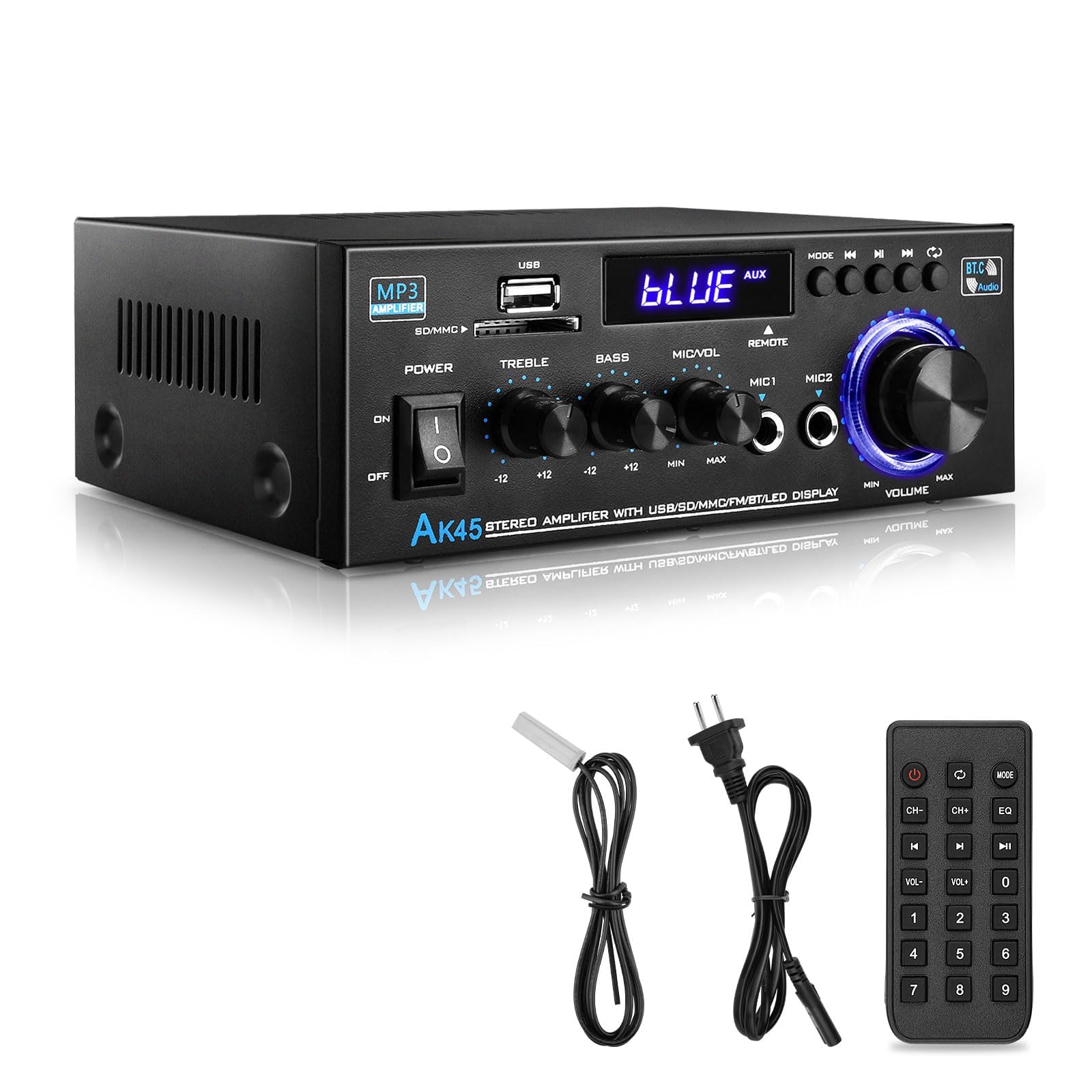 DollaTek Mini 2.0 Hi-Fi Stereo Audio Stereo Amplificatore Montato AMP Portatile 10W + 10W 2 canali Classe D DC 12V Amplificatore Digitale Modulo Scheda Booster per CD MP3 MP4 Altoparlante per PC