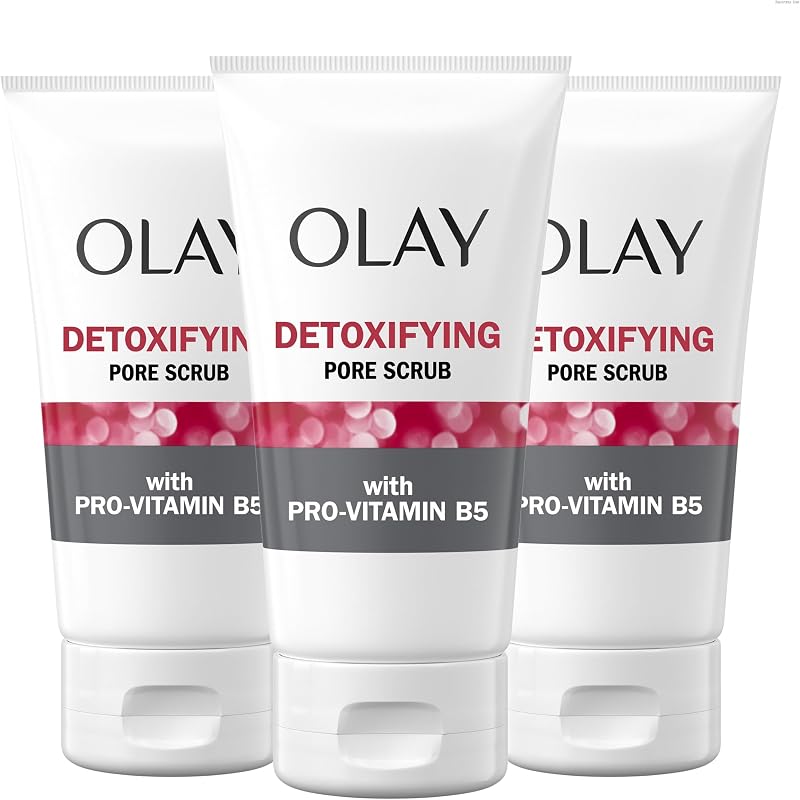 Exfoliante desintoxicante de poros, lavado facial exfoliante con provitamina B5, 5 oz (paquete de 3)