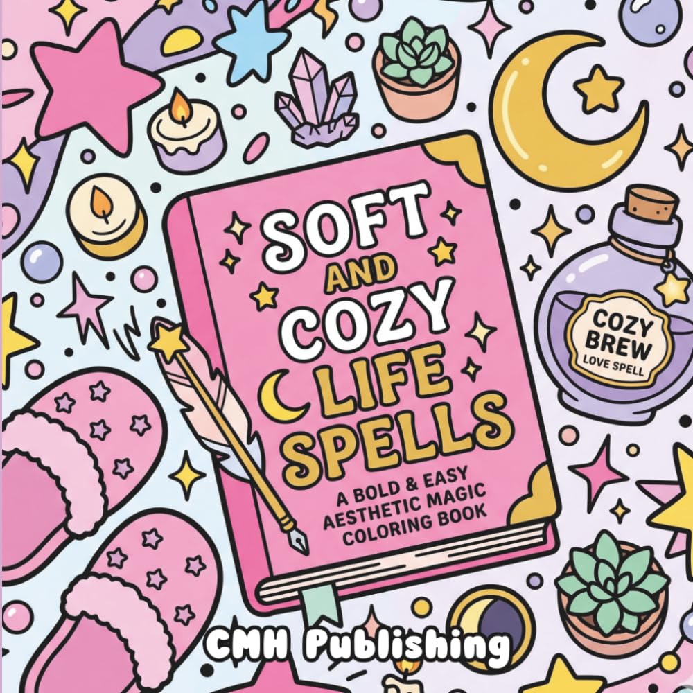 Soft and Cozy Life Spells: A Bold & Easy Aesthetic Magic Coloring Book (Cozy Girl Life)