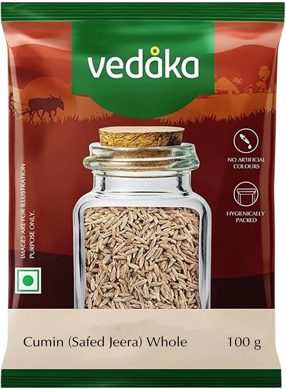 Amazon Brand - Vedaka Cumin (Safed Zeera) whole, 100 g