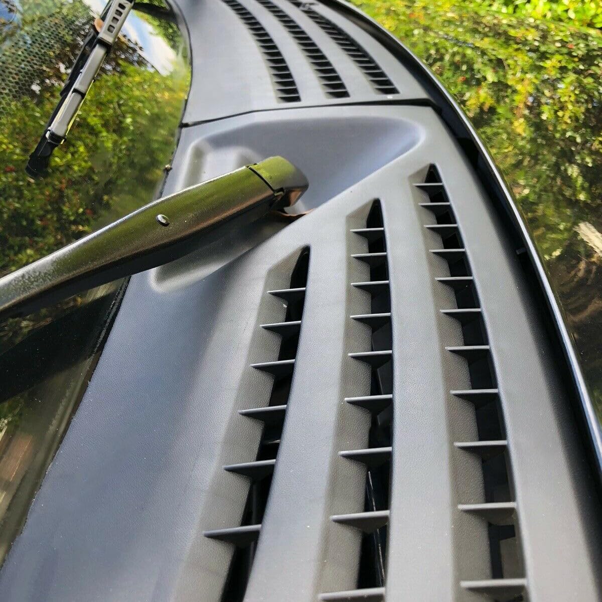 Windshield Wiper Cowl Cover Panel Compatible With 2004-2008 Ford F150 Outer Wiper Cowl Vent Grille Front Left & Right 2Pcs 4L3Z-15022A69-AA & 4L3Z-15022A68-BA