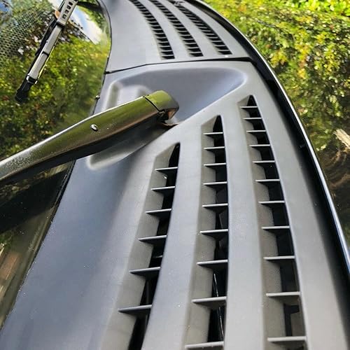 Miniatura 7 de Panel de cubierta del limpiaparabrisas compatible con Ford F150 2004-2008, rejilla de ventilación delantera izquierda y derecha, 2 piezas