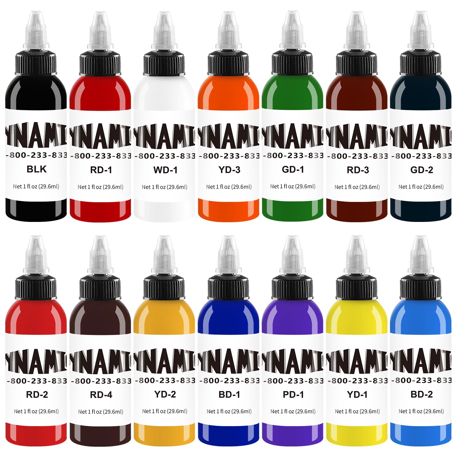 Tintas de tatuaje clásicas, tinta de tatuaje de 14 colores, tinta de tatuaje de colores (30 ml)