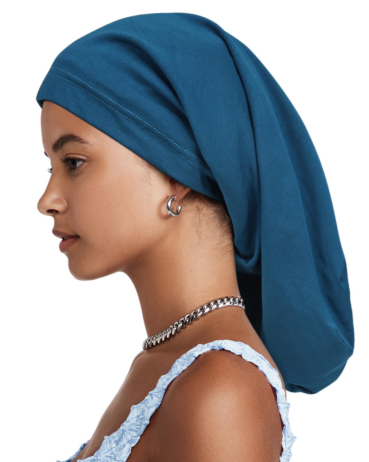 3 Size Satin Lined Sleep Caps for Braids,Dreadlocks Natural Curly Hair Adjustable