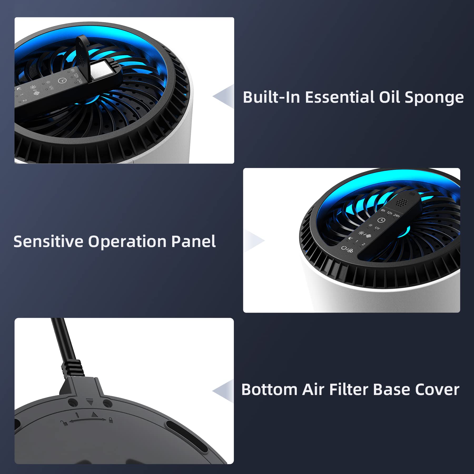 Buy AROEVE Air Purifiers for Home, H13 HEPA Air Purifiers Air Cleaner For Smoke Pollen Dander