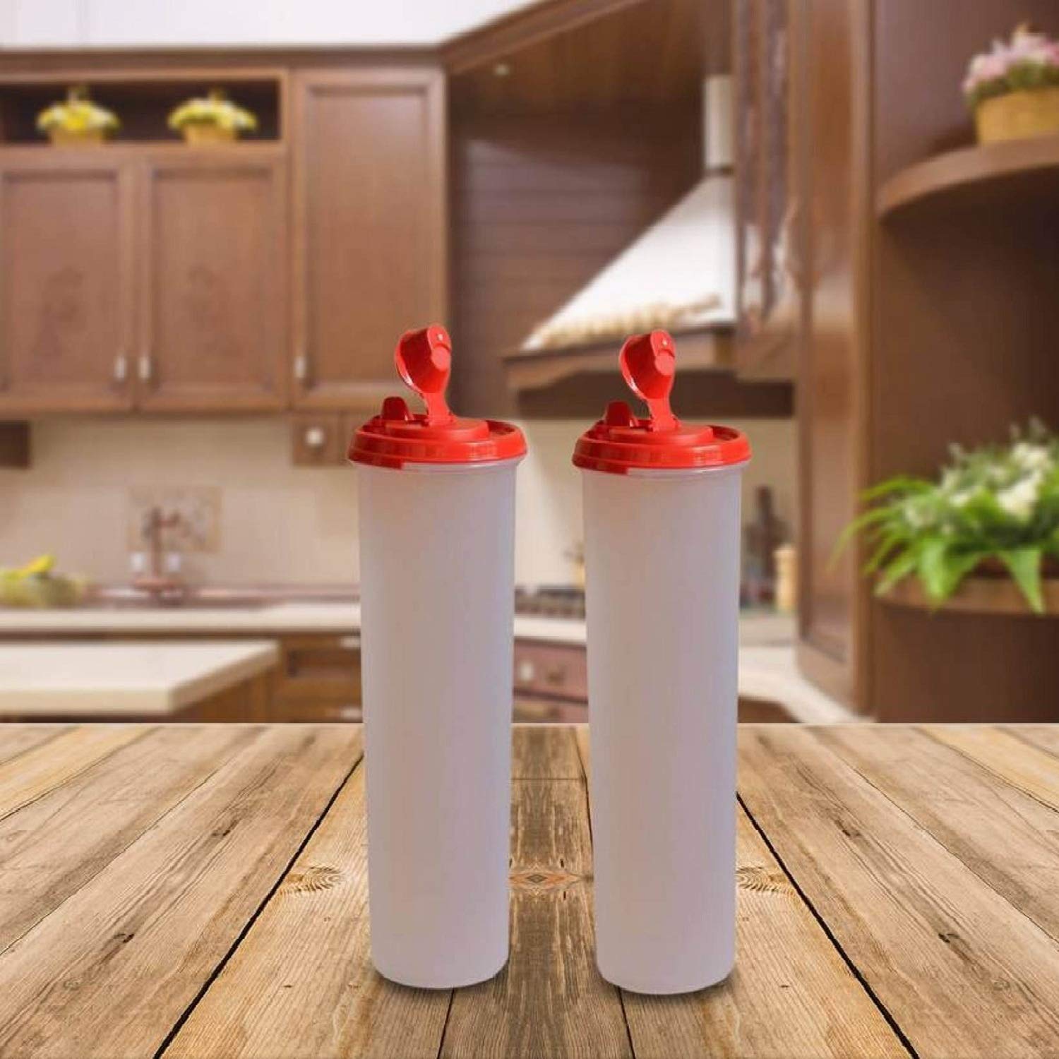 Nayasa Plastic Oil Dispenser 1000 ml Set of 2 Red - Image 7 thumbnail