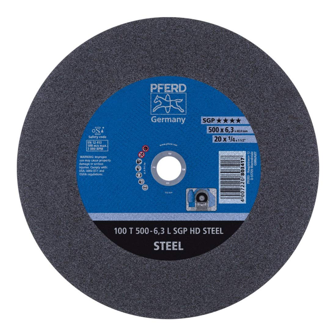 Pferd Disco Corte Estacionario 100T500-6,3