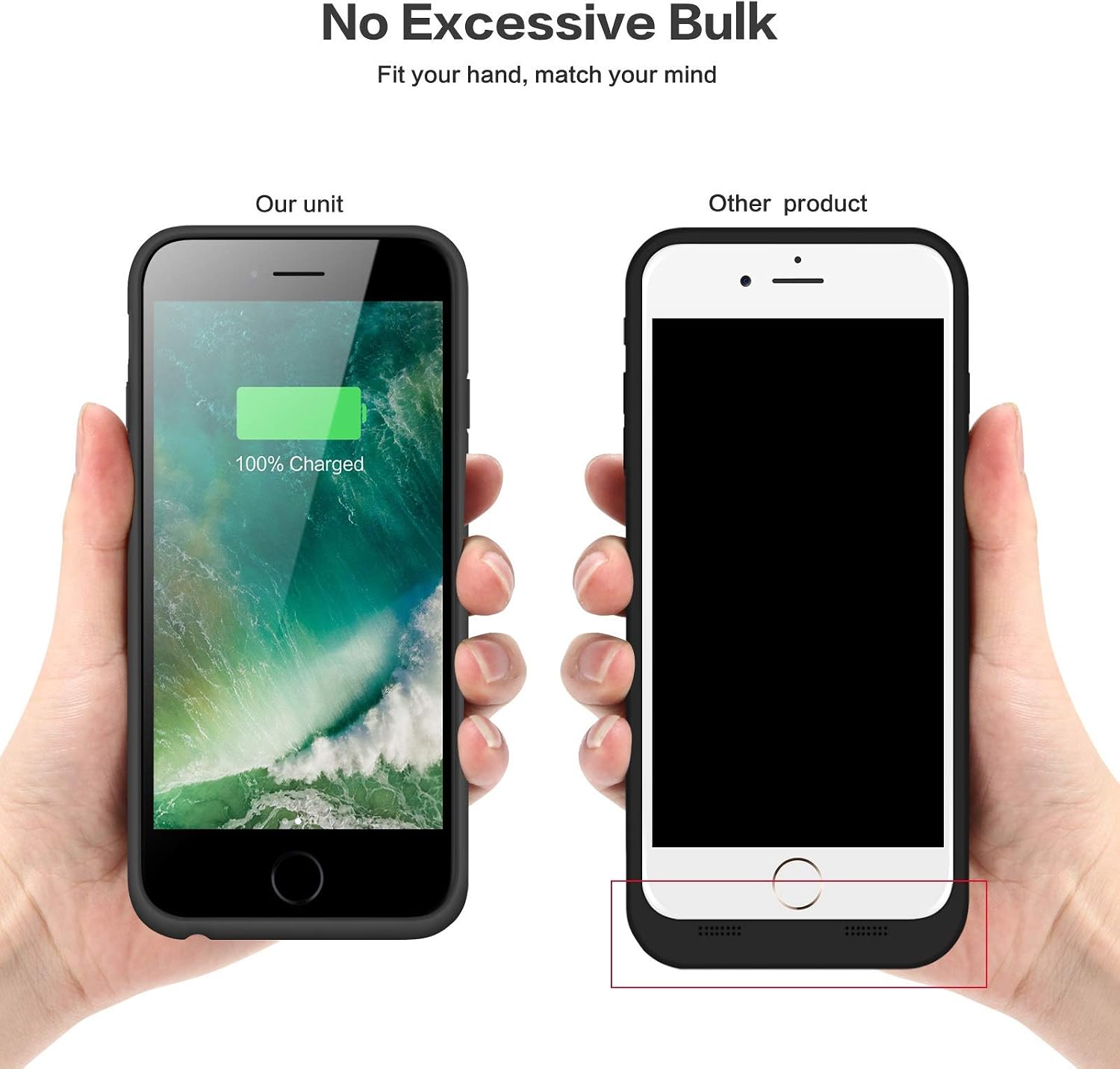 Battery Case for iPhone 6s Plus/6 Plus/7 Plus/8 Plus,8500mAh Rechargeable Charger Case External Battery Pack for iPhone 6s Plus/6 Plus/7 Plus/8 Plus Portable Charging Case Backup Power Bank(5.5 inch)