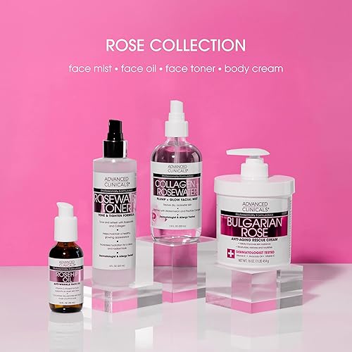 Miniatura 9 de Advanced Clinicals Crema de rescate antienvejecimiento de rosas búlgaras para el cuidado de la piel hidratante para la cara y el cuerpo hidratante