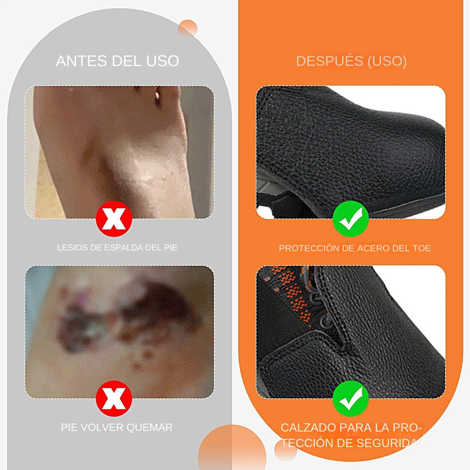 Punteras De Acero Antideslizantes Y Antiaplastamiento Para Calzado Con Refuerzo Metálico, Para Herramientas Y Para El Hogar, Para El Trabajo, Con Correa Ajustable Y Calcetines De Seguridad.