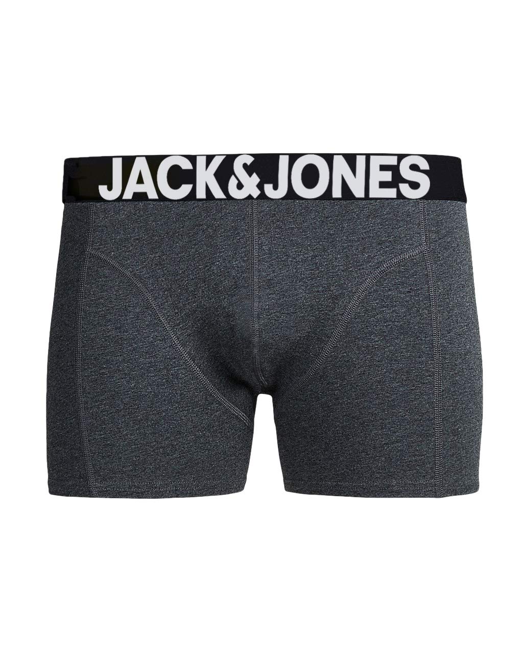 JACK & JONES 12204864 - Confezione di 5 mutande boxer da uomo, colore bianco, nero, blu e grigio, XXL