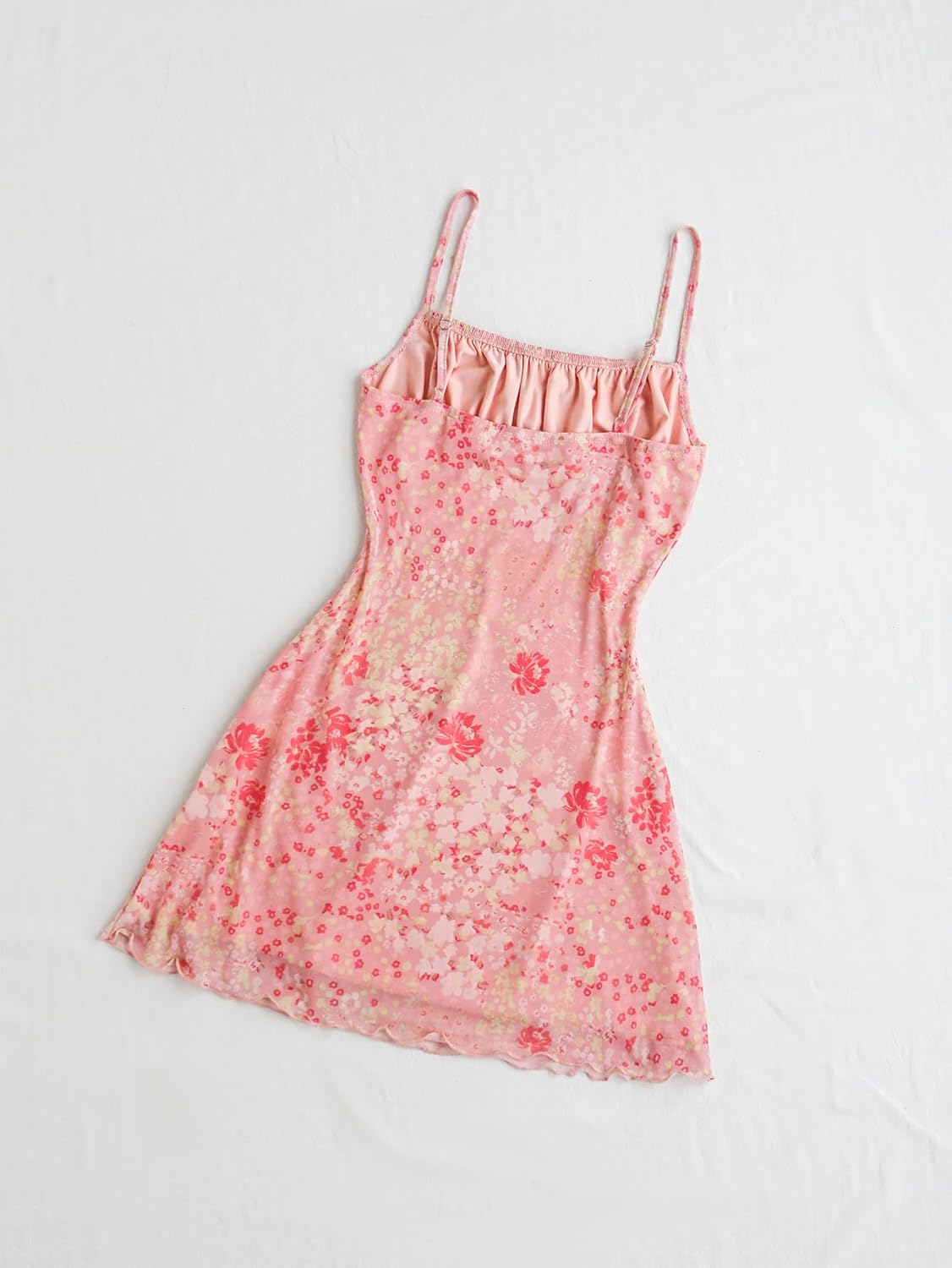 Floerns Women's Summer Floral Cherry Print A Line Short Cami Dress - Image 4