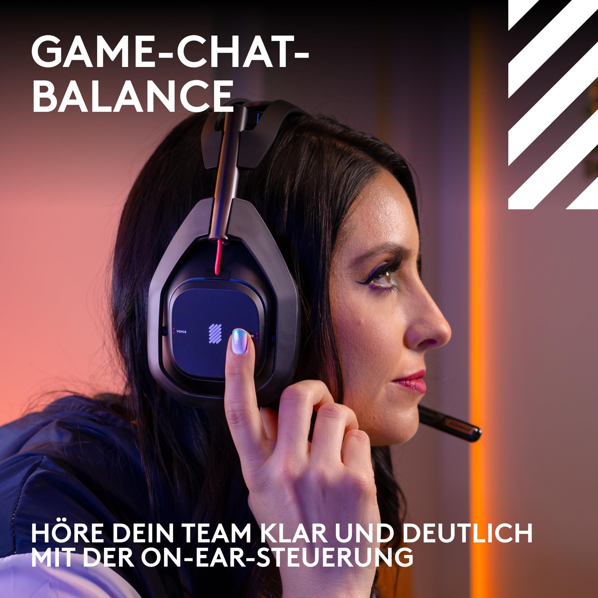 Logitech G Astro A50 LIGHTSPEED, Kabelloses Gaming-Headset + Basisstation (5. Generation), PRO-G GRAPHENE, 3-System-Umschaltung, USB-C, Xbox, PS5, PC/Mac, Nintendo Switch/Switch 2, Bluetooth - Schwarz