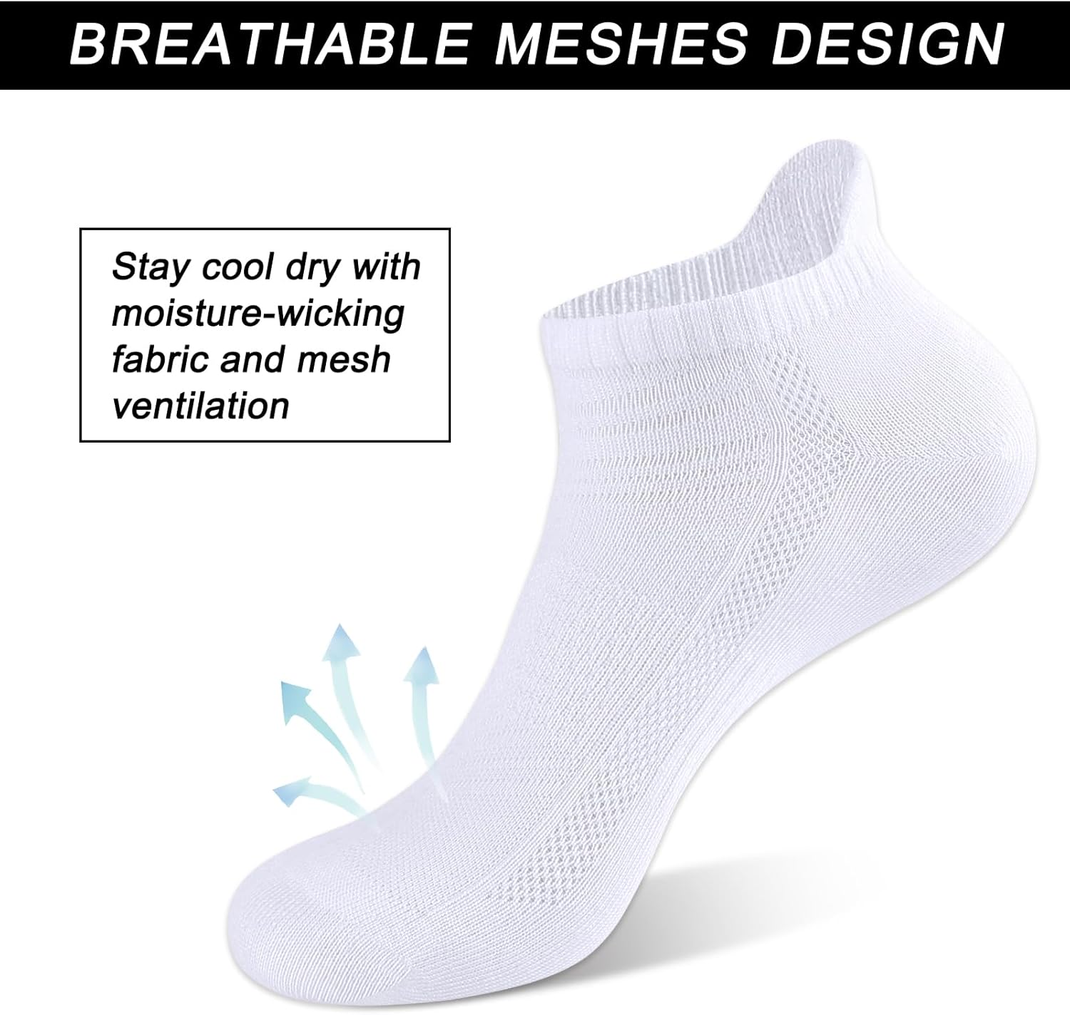 14 Pairs Mens/Womens Ankle Socks Breathable Casual Low Cut Short Socks for Men/Women with Heel Tab