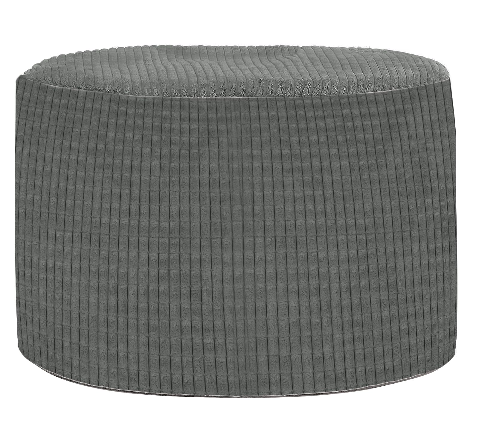 Jumbo Cord Footstool Bean Bags | Corduroy Ottoman Footrest Modern Home Living Room Bedroom Stylish & Durable Ergonomic Design | Jumbo Cord Foot Rest Pouffe (Oval (40cm x 35cm), Charcoal)