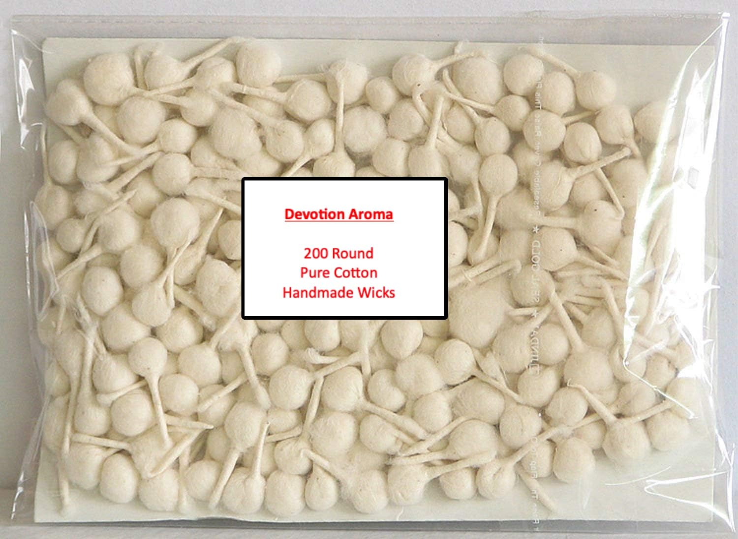 Cloudbazaar 247 White Devotion Aroma Round Pure Cotton Wicks - Every Day Use, Religous Ceremonies Or Oil/Wax Candles, Pooja Jyot Bati, Akhand Oil Lamp Diya Batti Divet, Diwali Navratri Puja Home Lighting -200 Pcs