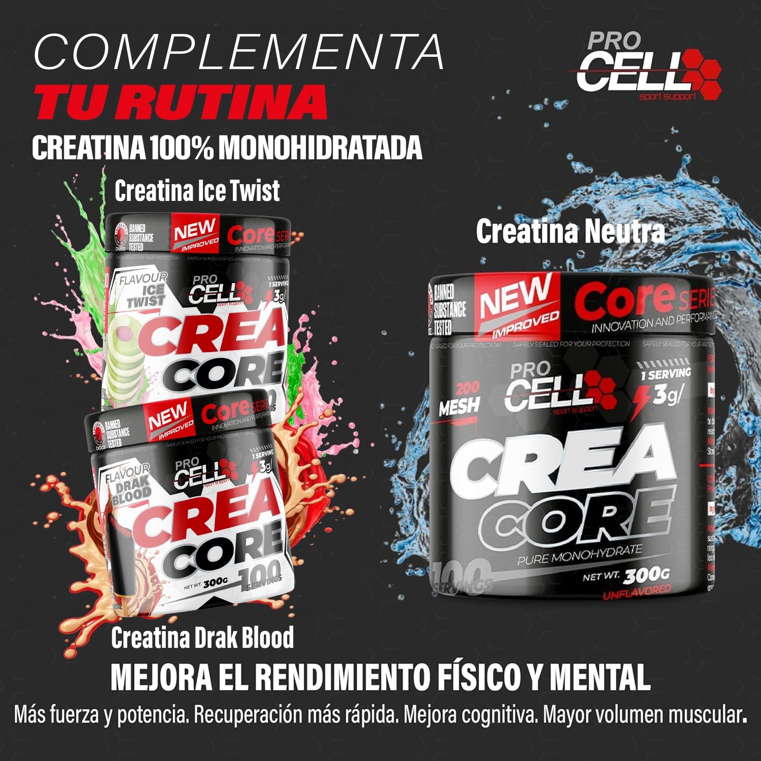 Procell Proteinas Whey 2kg (Chocolate) Zero Azúcar, 21g de Proteina, 66 Servicios Whey Protein Concentrado y Aislado de Suero - Proteinas para Masa Muscular en Polvo para Batidos