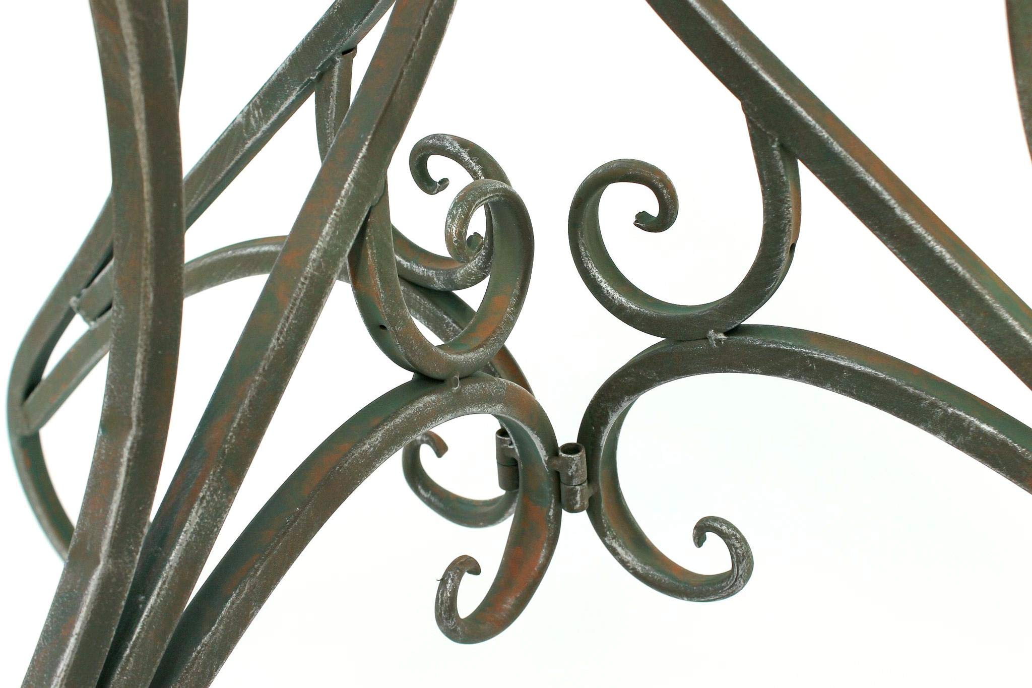 DanDiBo - Tavolino da parete semicircolare, in metallo, 90 cm, 130434