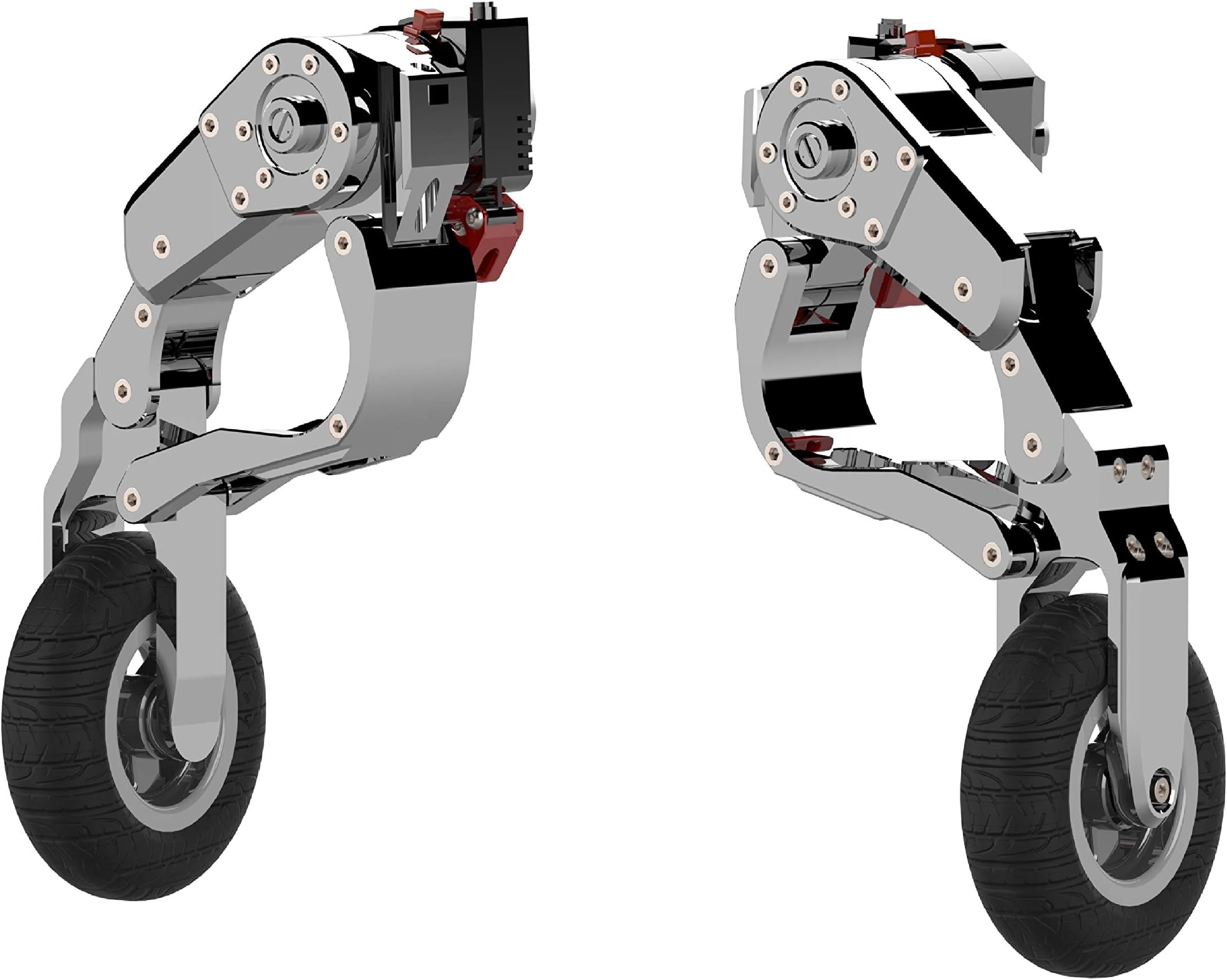 GLK | Motorcycle Landing Gear | for Harley Street Glide (2009~) | Titanium Chrome | Auto Extend and Retract Safety Wheels
