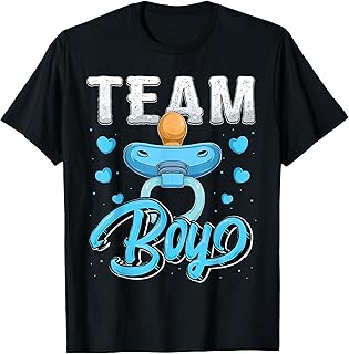 Gender reveal party Team Boy baby shower matching family set T-Shirt