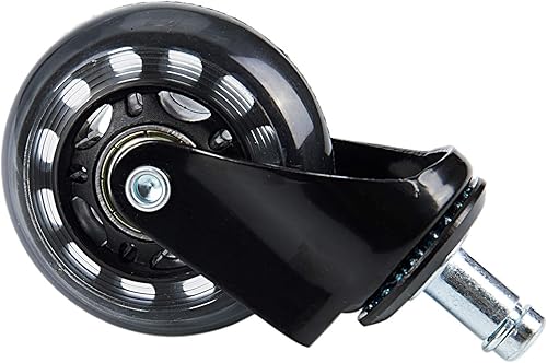 Miniatura 8 de 1 unids 2.5 pulgadas universal mute Wheel reemplazo silla de oficina ruedas giratorias rodillos negro 132.3 lbs ruedas muebles hardware