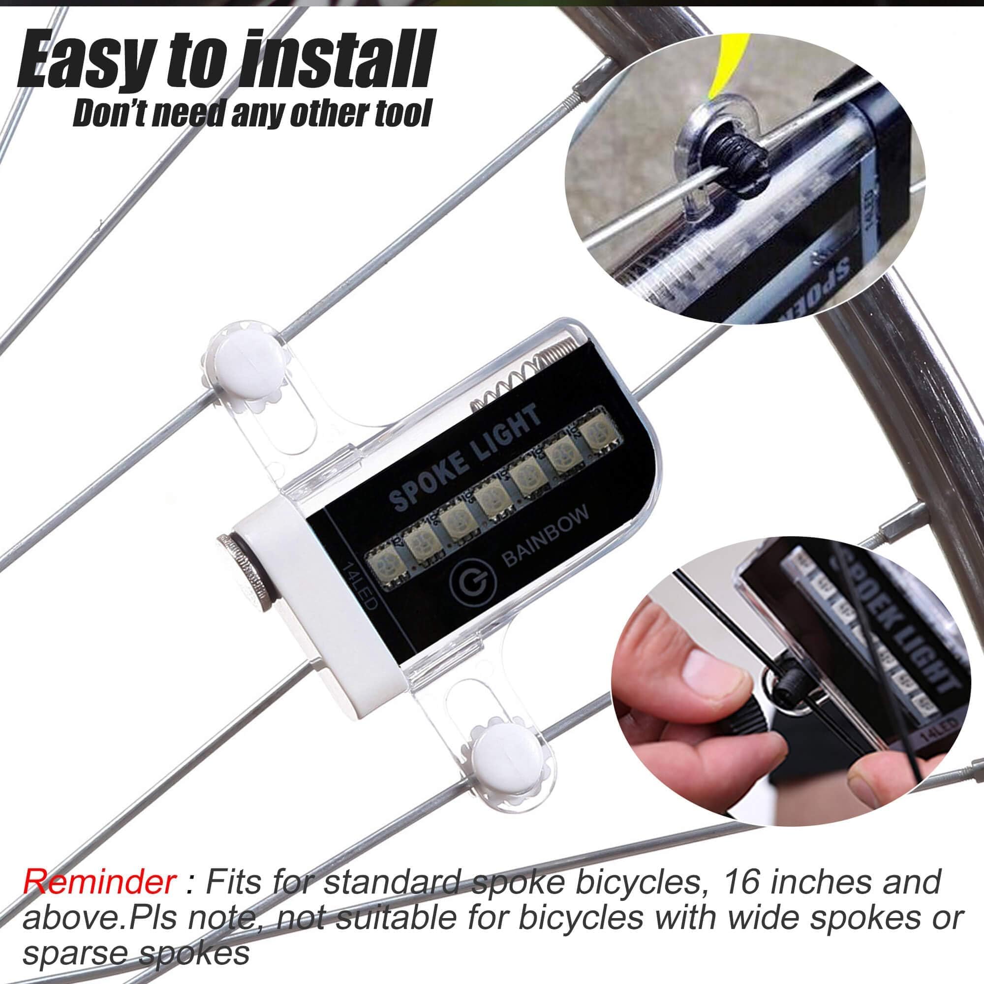 DAWAY Cool Led Bike Wheel Lights - DAWAY A12 Bright Bicycle Tire Light (1 Pack), Safety Bycicle Spoke Accessories for Kids Boy Girl Adult, Burning Man, Christmas, Birthday Gift, Waterproof, 6 Month Wa