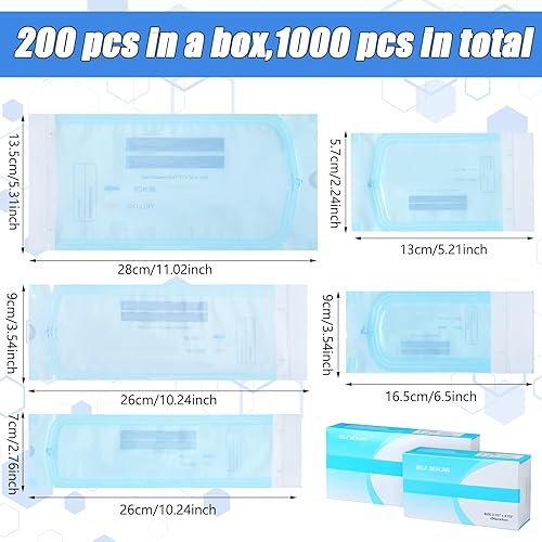 Miniatura 7 de 1000 bolsas autoadhesivas de diferentes tamaños, bolsas dentales, bolsas para instrumentos de arte de uñas, bolsas para herramientas de dentista, 5